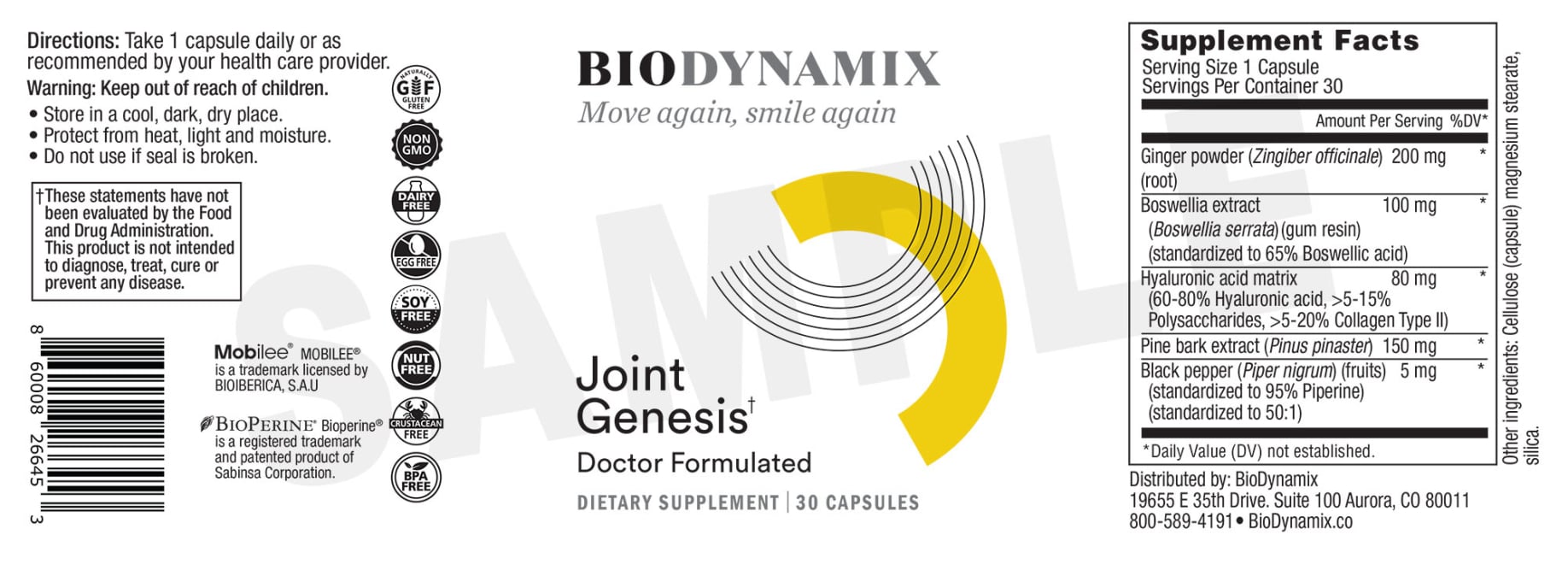 Joint Genesis- Ingredients